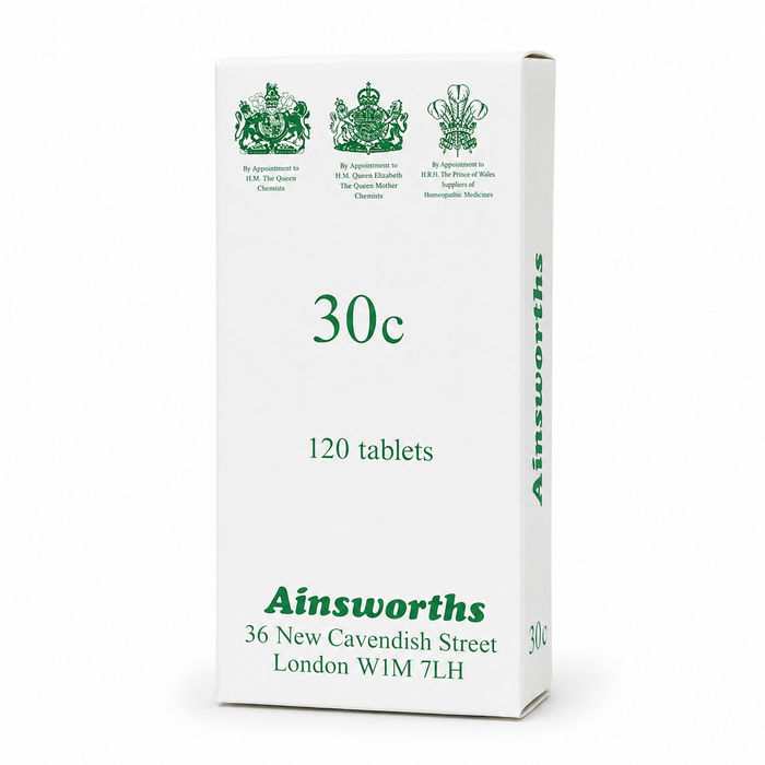 Ainsworths Cocculus 30C Homeopathic Remedy Tablets - 120 Count