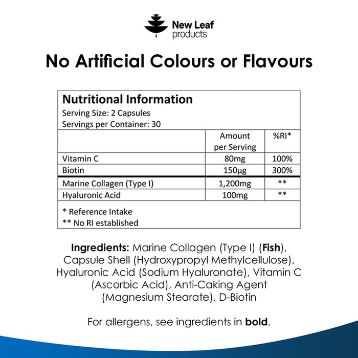 New Leaf Marine Collagen 60 Capsules