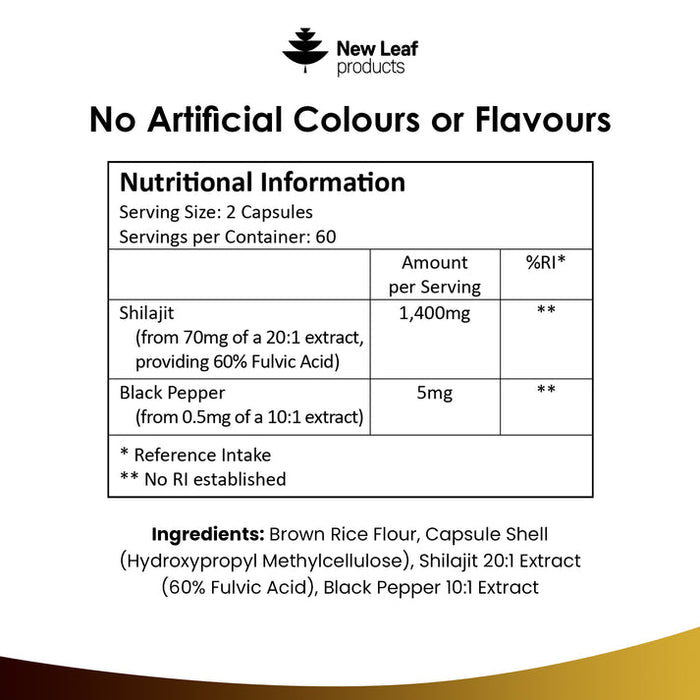 New Leaf Shilajit 120 Capsules