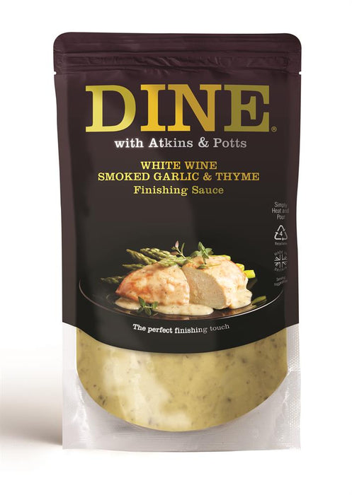 DINE in with Atkins and Potts White Wine Sauce 350g