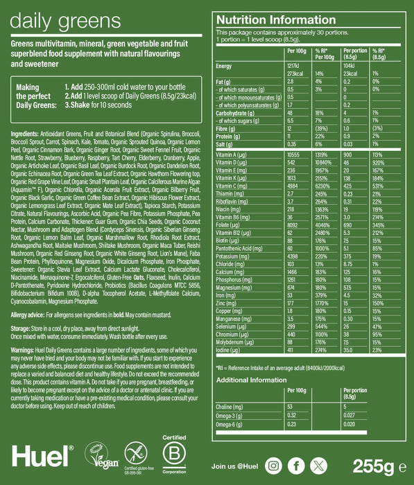 Huel Daily Greens 255g