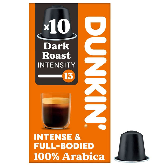 Dunkin Nespresso Capsules Dark Roast 10 Capsules