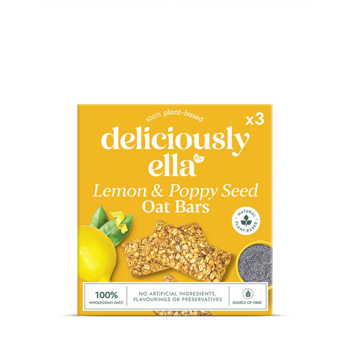 Deliciously Ella Oat Bar Lemon Poppy Seed Multi 3x50g