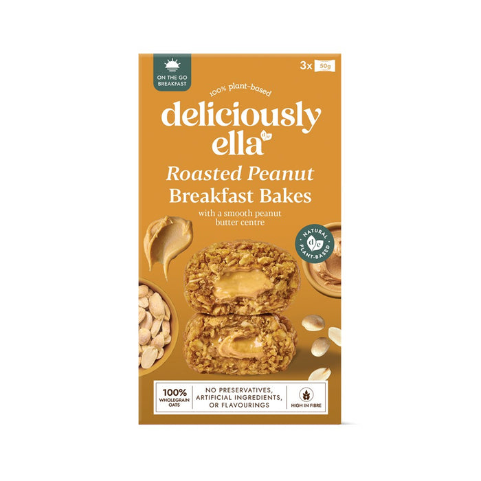 Deliciously Ella Breakfast Bakes Roasted Peanut 50g x 3