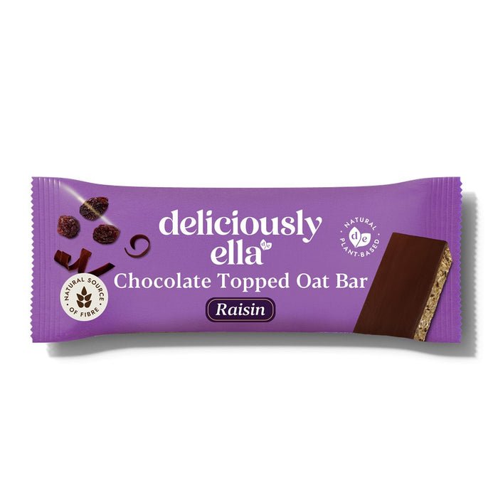 Deliciously Ella Raisin Choc Topped Oat Bar 50g
