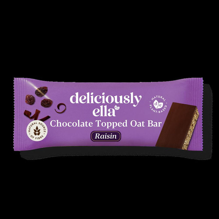 Deliciously Ella Raisin Choc Topped Oat Bar 50g