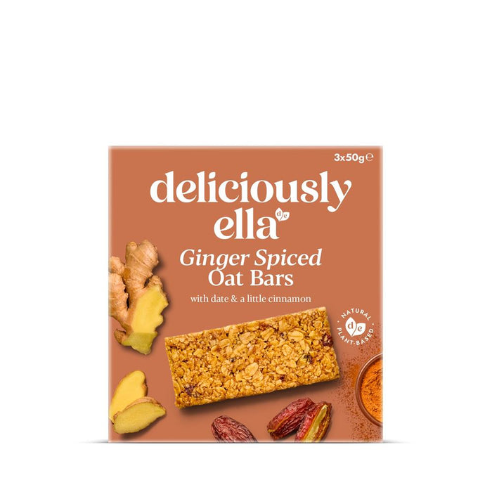 Deliciously Ella Ginger Spiced Oat Bars 3 x 50g
