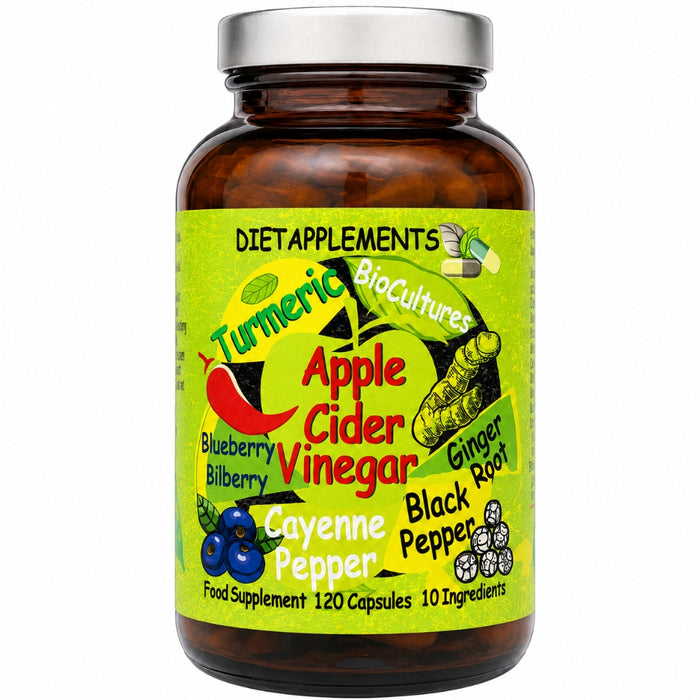 Dietapplements ACV Blueberry & Bilberry 120 Capsules