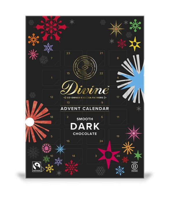 Divine Chocolate Advent Calendar 70% Dark Vegan 85g