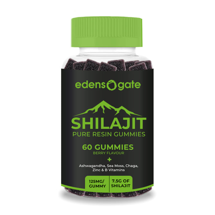 Edens Gate Shilajit Gummies with Seamoss and Ashwagandha 60 Berry Gummies