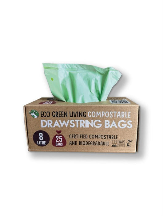 Eco Green Living 8L Drawstring Bin Liner 25 Bags