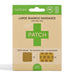 Large Ecoliving patch plasters with coconut oil, 10 mix pack, featuring natural materials and assorted designs.