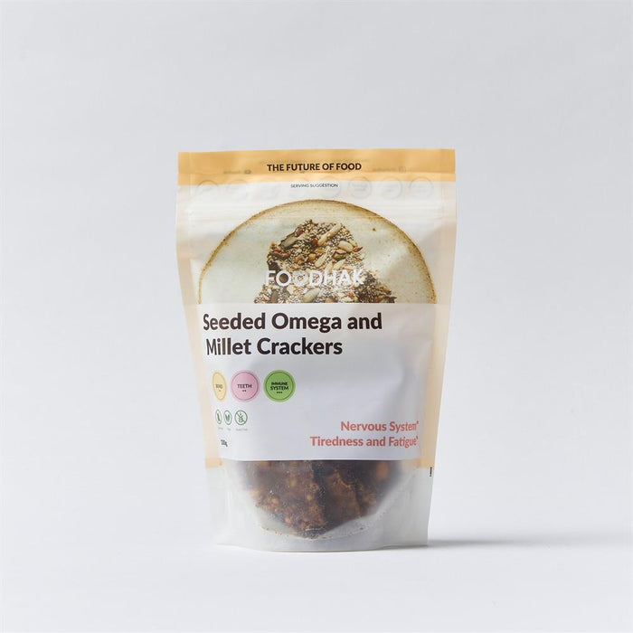 Foodhak Crackers Seeded Omega & Millet 100g