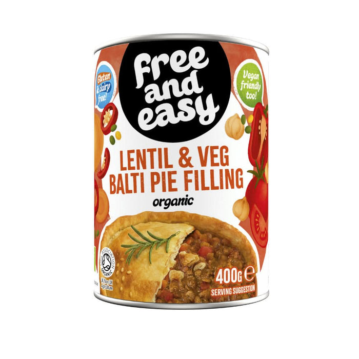 Free & Easy Lentil Balti Pie Filling 400g