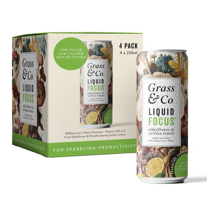 Grass and Co Liquid FOCUS Drink - 4 Pack