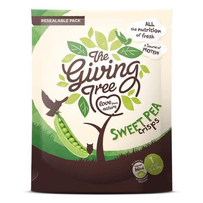 Giving Tree Snacks Vacuum Fried Sweet Pea Crisps 18g