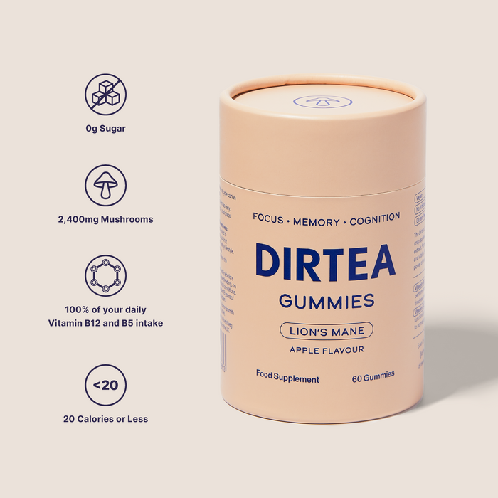 Dirtea Lion's Mane Apple 60 Gummies