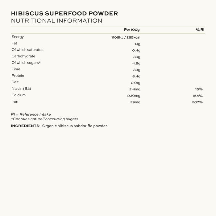 Aduna Organic Hibiscus Superfood Powder 275g - image 7