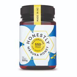 Honestly Manuka Premium Raw Manuka Honey 550+ MGO 500g