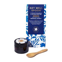 Honestly Manuka Get Well Spoon: 5 Servings Manuka Honey 850+MGO with Wooden Spoon 40g