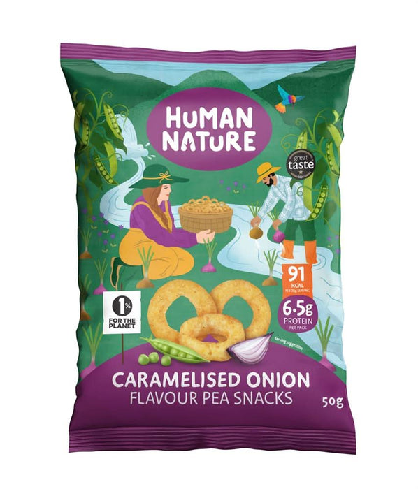 Human Nature Caramelised Onion Pea Rings 50g