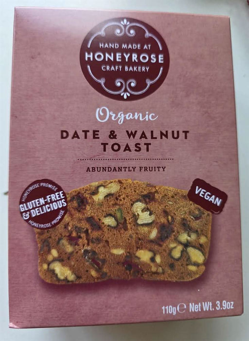 Honeyrose Bakery Date & Walnut Toast GF ORG 110g