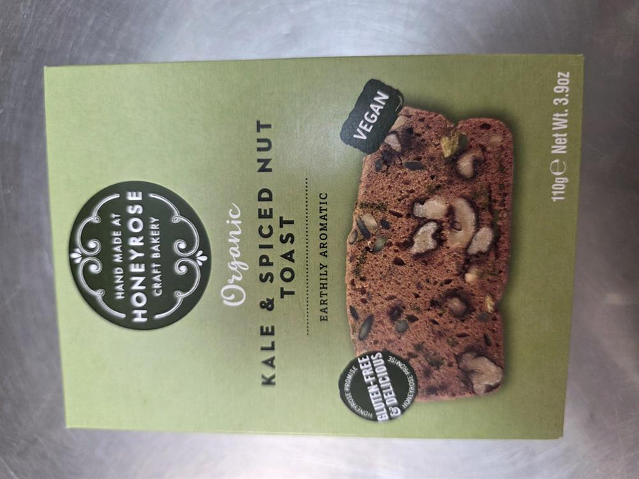 Honeyrose Bakery Org GF Kale & Spiced Nut Toast 110g