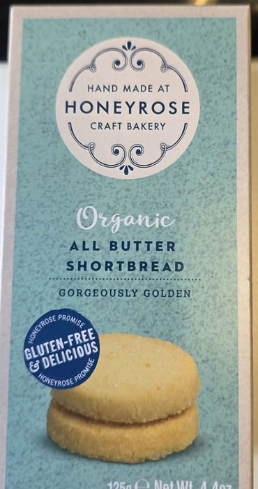 Honeyrose Bakery Org GF All Butter Shortbread 125g