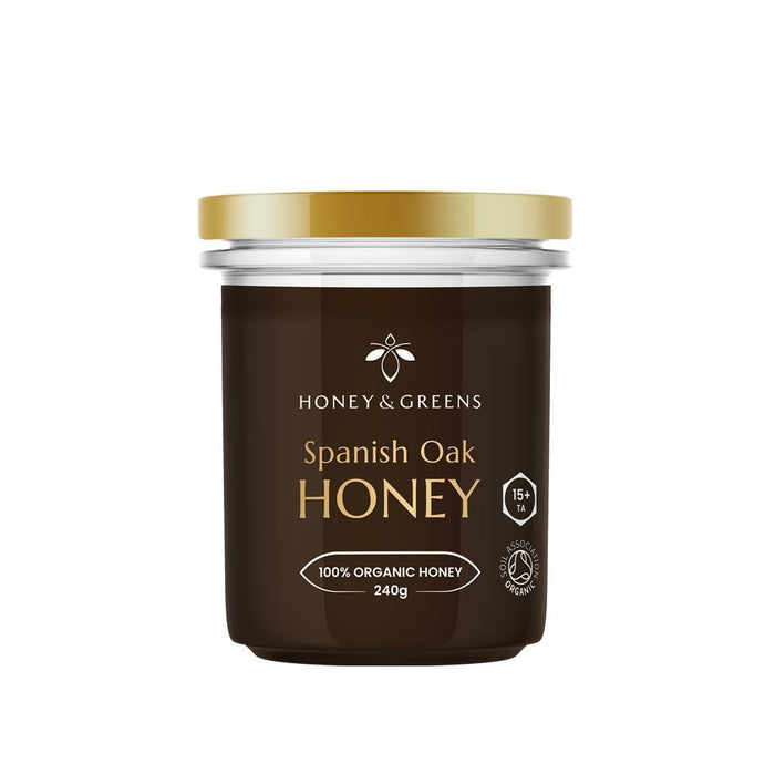 Honey and Greens Organic Oak Honey 240g