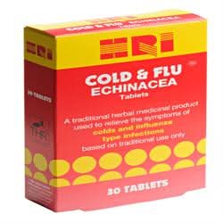 HRI Cold & Flu Echinacea 30 Capsules