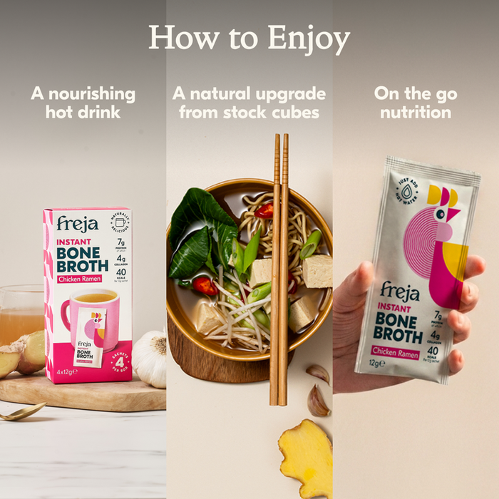 Freja Instant Chicken Bone Broth Ramen 4 x 12g Sachets