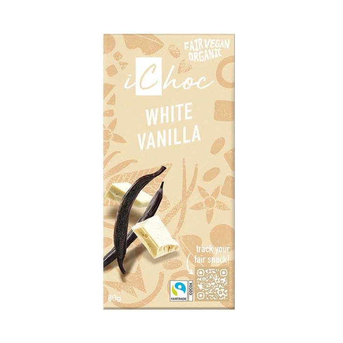 iChoc White Vanilla Chocolate Vegan 80g