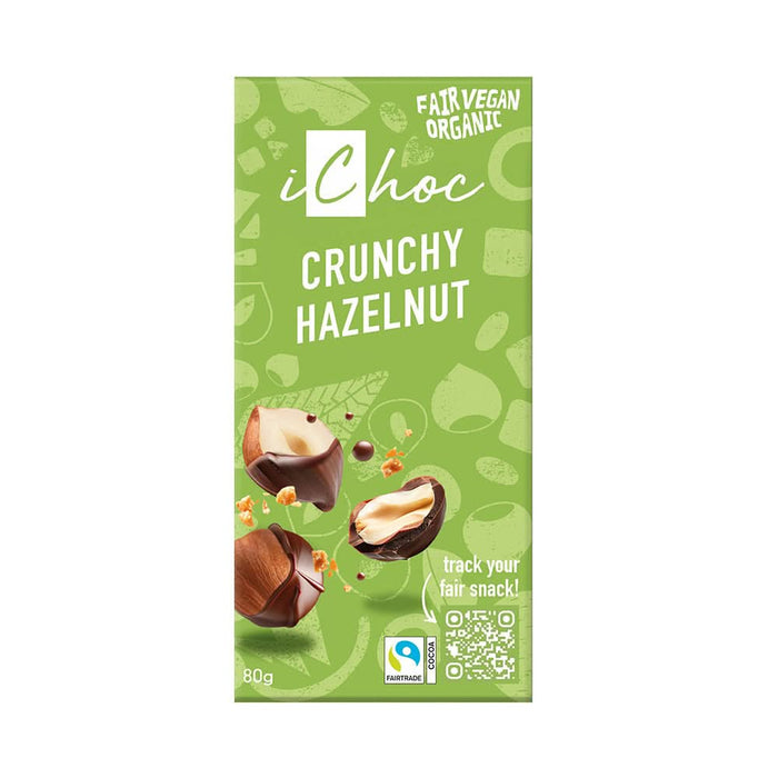 iChoc Crunchy Hazelnut Chocolate (V) 80g