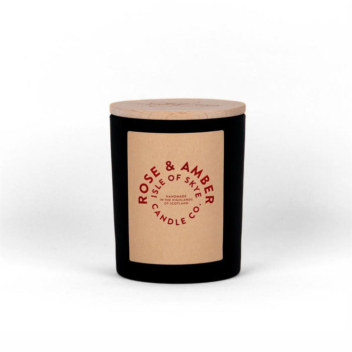 Isle of Skye Rose & Amber Black Candle