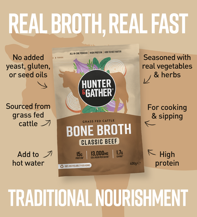 Hunter & Gather Bone Broth Classic Beef 400g