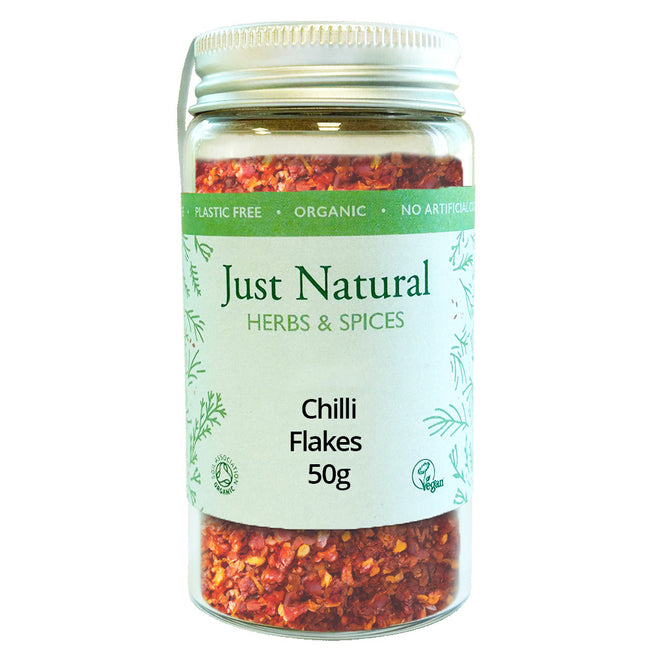 Just Natural Organic Chilli Flakes Jar 50g