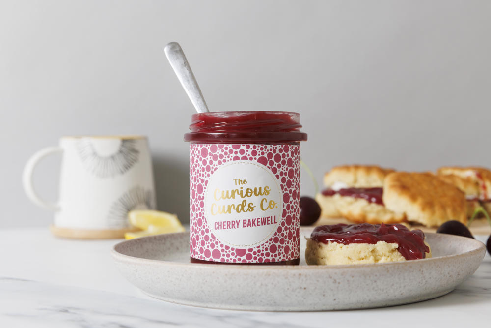 The Curious Curd Co Cherry Bakewell Curd 210g