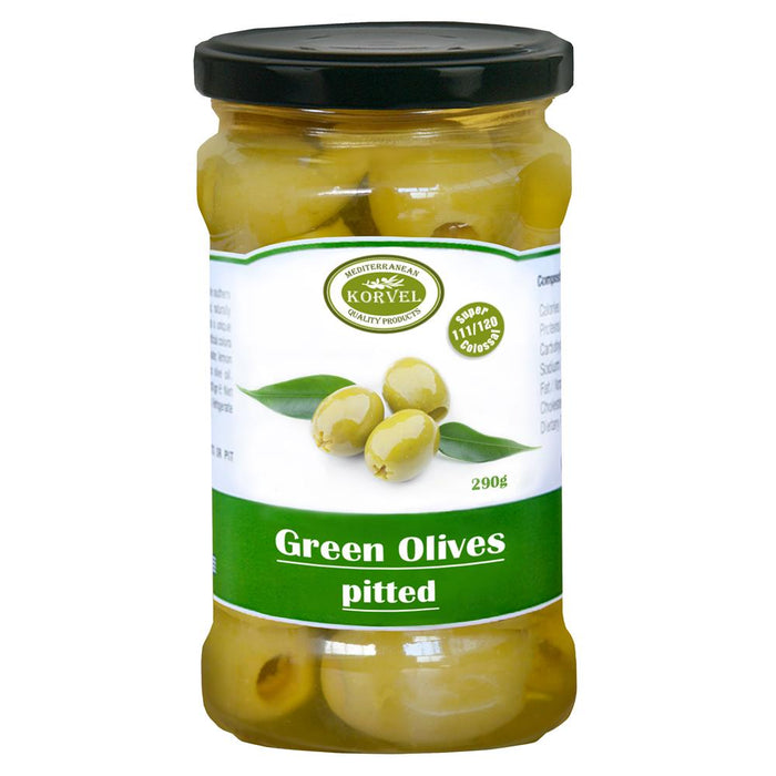 Korvel Green Olives Pitted 290g