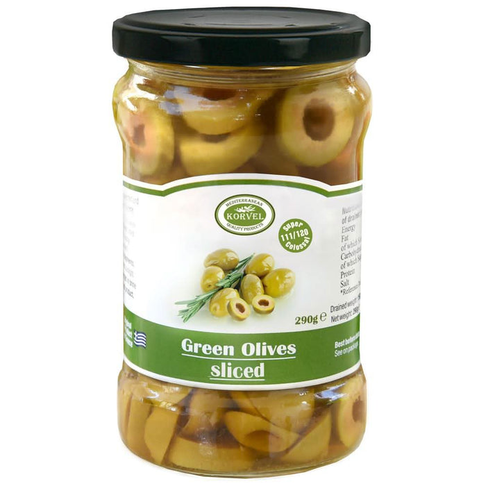 Korvel Green Olives Sliced 290g