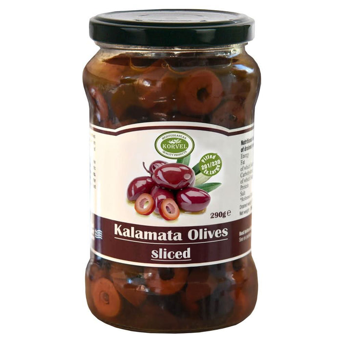 Korvel Kalamata Olives Sliced 290g