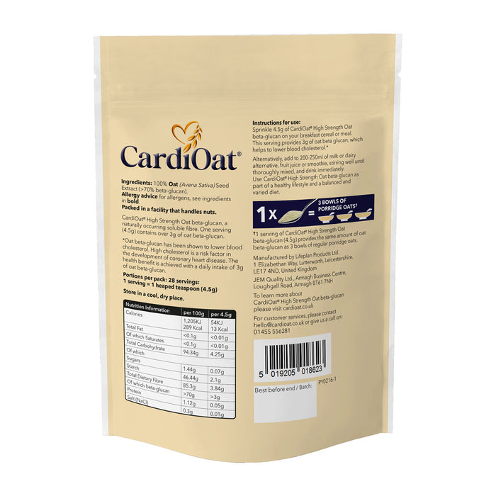 CardiOat High Strength Oat Beta-Glucan Powder 126g