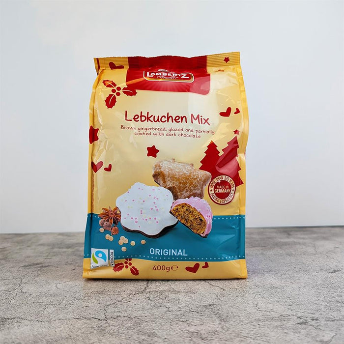 Lambertz Lebkuchen Mix 400g packaged in festive seasonal design, suitable for Christmas baking.