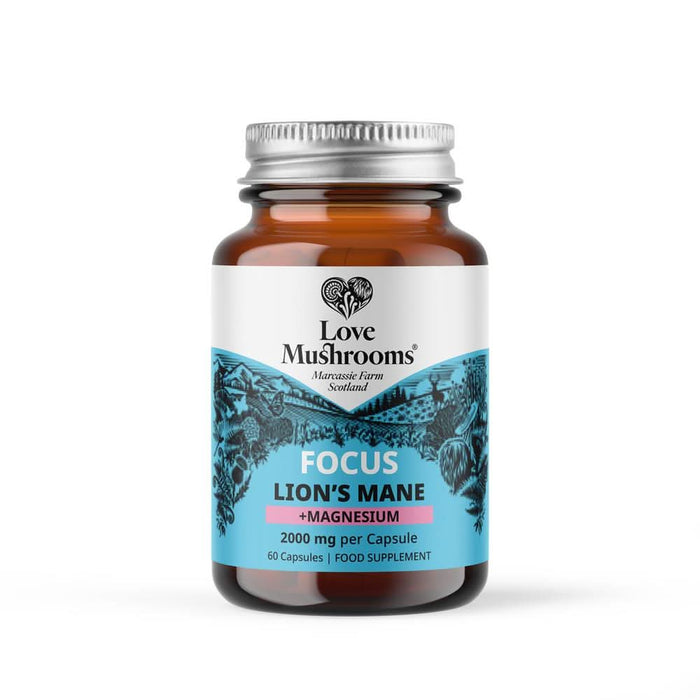 Love Mushrooms Lions Mane + Magnesium 60 Capsules