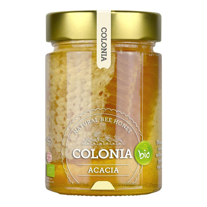 Colonia Organic Acacia Honey with Honeycomb 420g