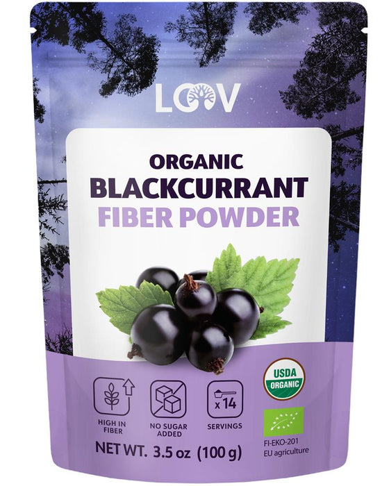 Loov Organic Blackcurrant Fiber Powder 100g