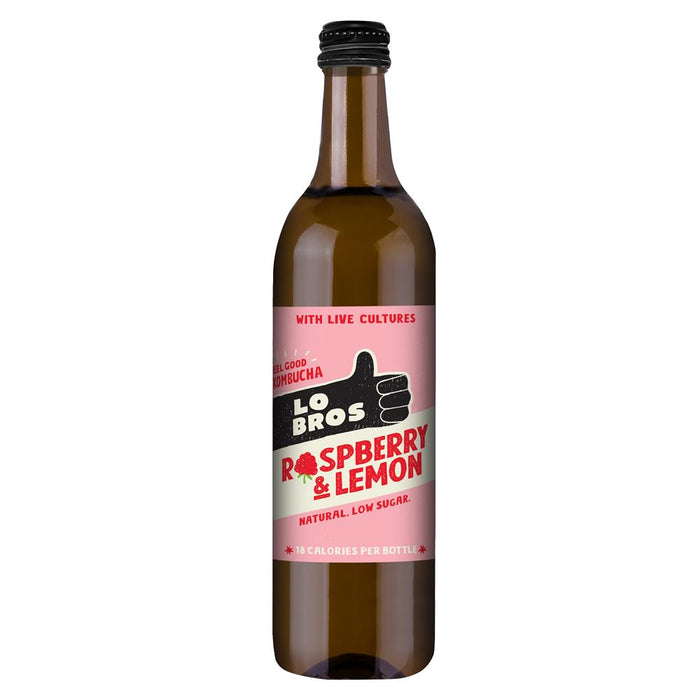 Lo Bros Raspberry & Lemon Kombucha 750ml
