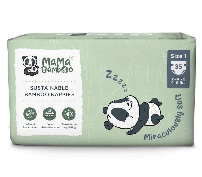 Mama Bamboo Eco Nappies - Size 1 x 35