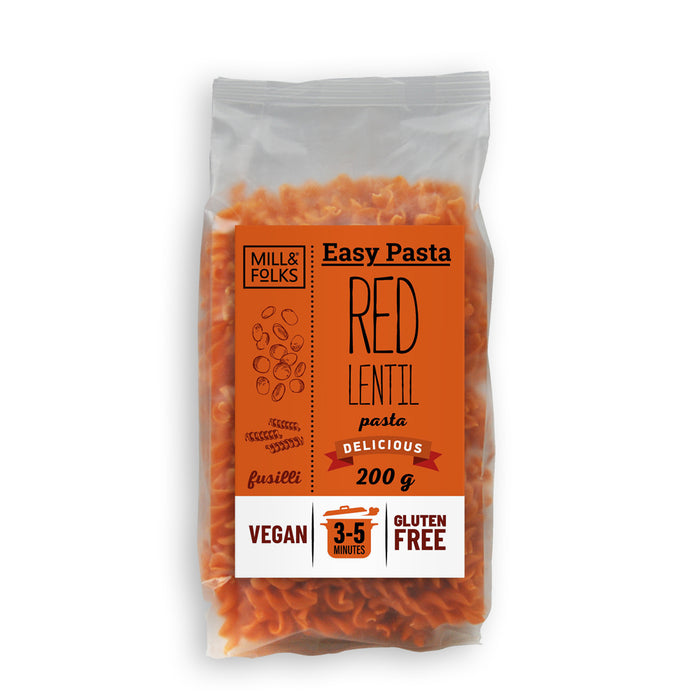 Mill & Folks Pasta Red Lentil Fusilli 200g
