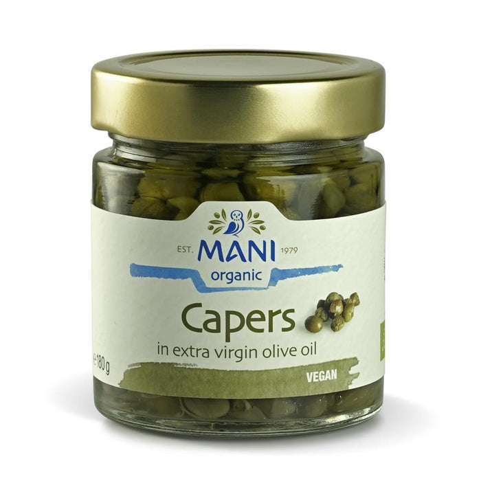 Mani Organic Capers in Olive Oil 205g