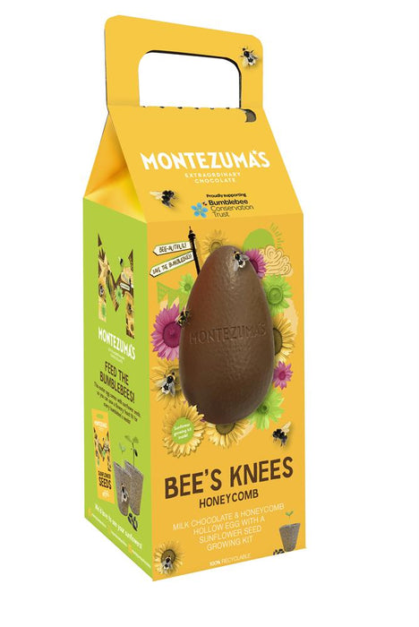 Montezumas Chocolate Bee's Knees Egg with Sunflower Seed Growing Kit 150g